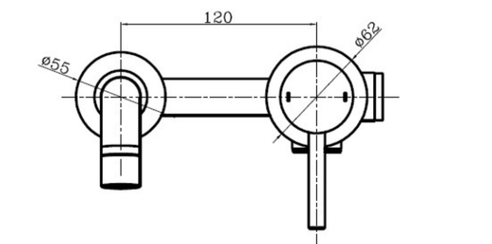 Kartell K-VIT Ottone Wall Mounted Basin Mixer Brushed Brass (TAP144OT)