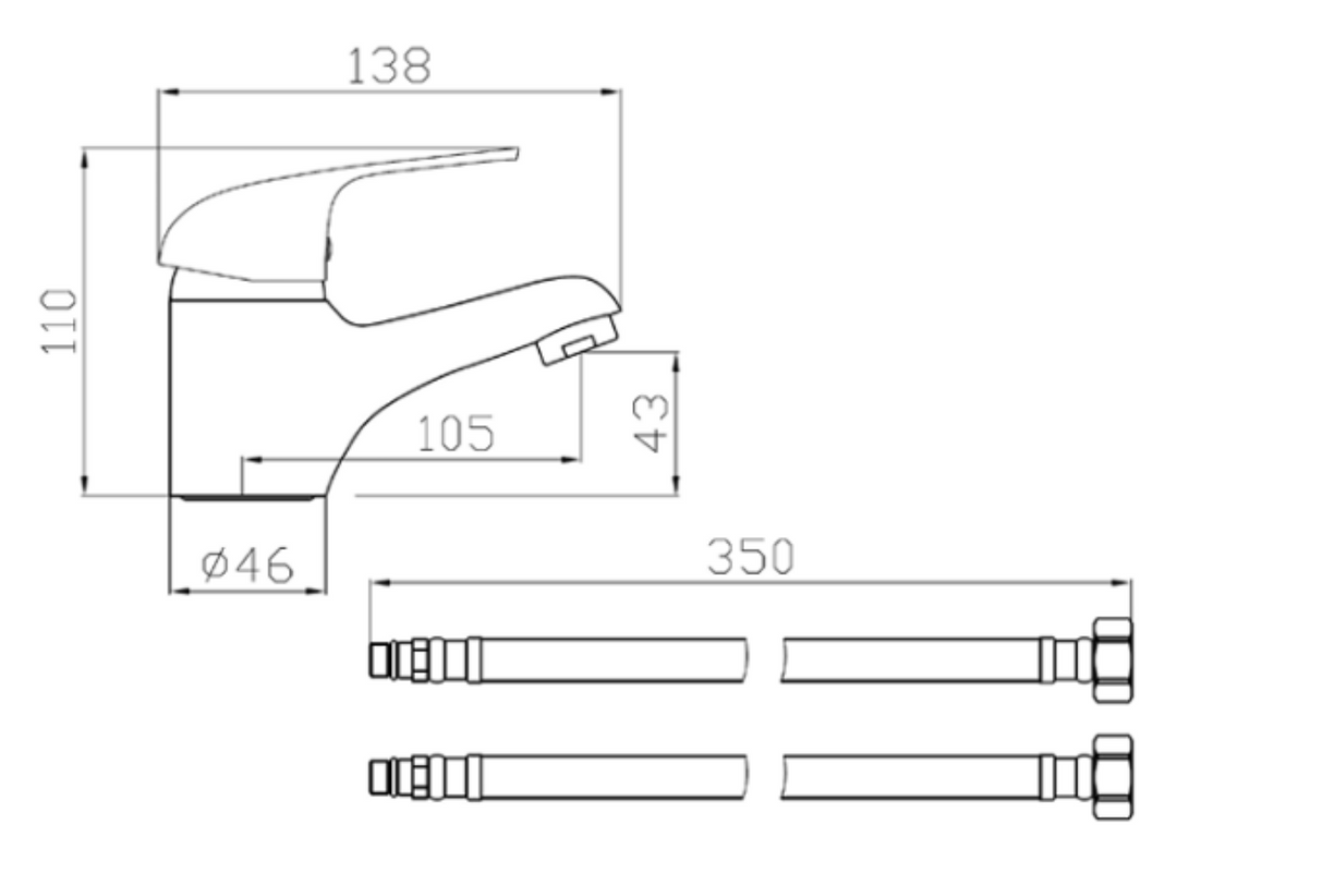 Kartell K-VIT G4K Mono Basin Mixer Chrome (TAP110G4K)