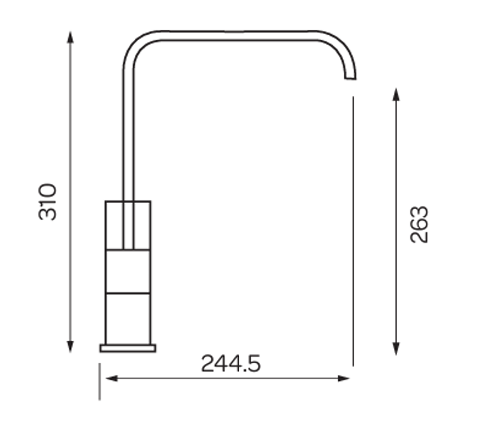Kartell K-VIT Kitchen Sink Mixer Tap Chrome (KST006)