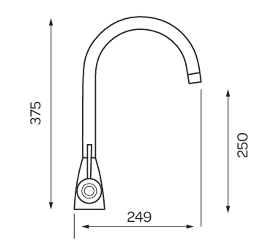 Kartell K-VIT Bond Kitchen Sink Mixer – Chrome (KST007)