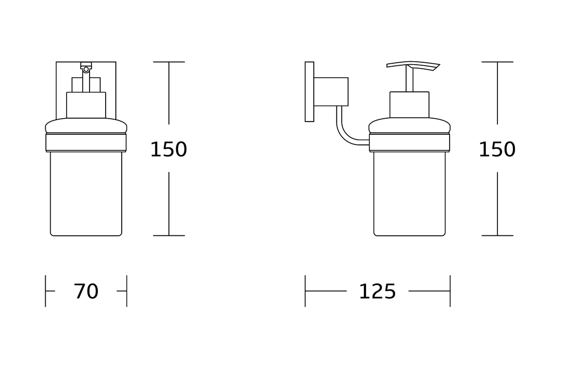 Kartell K-VIT Pure Soap Dispenser & Holder – Chrome (ACC167)