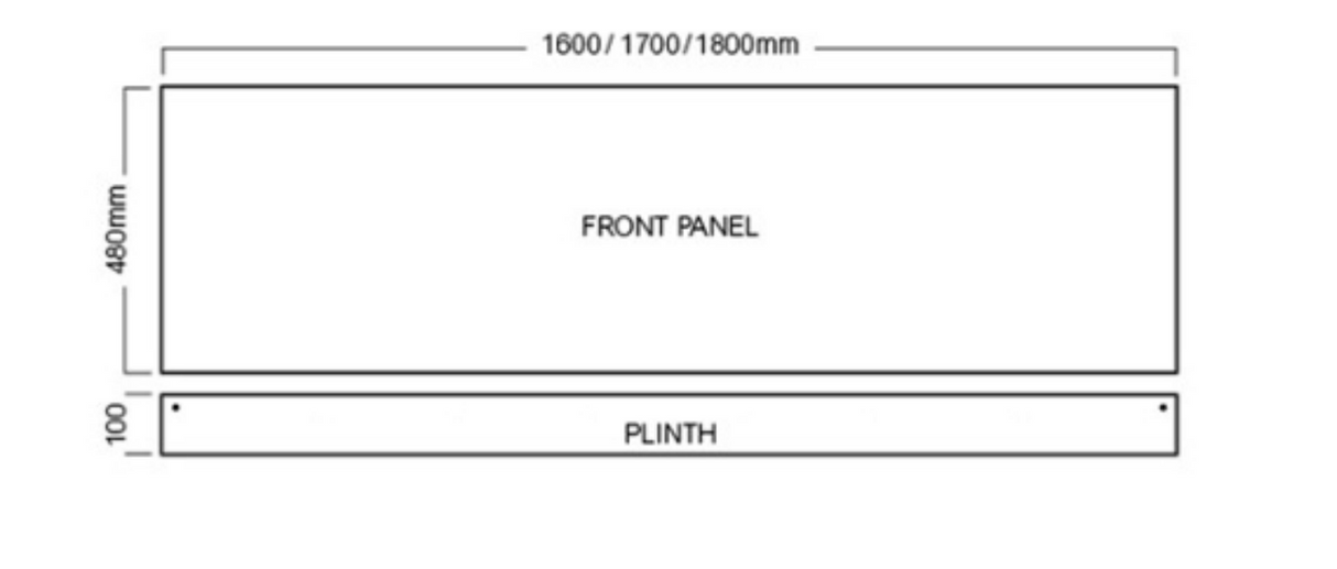 Kartell K-VIT Atlantis 1800mm Front Bath Panel (ATL1800FP)