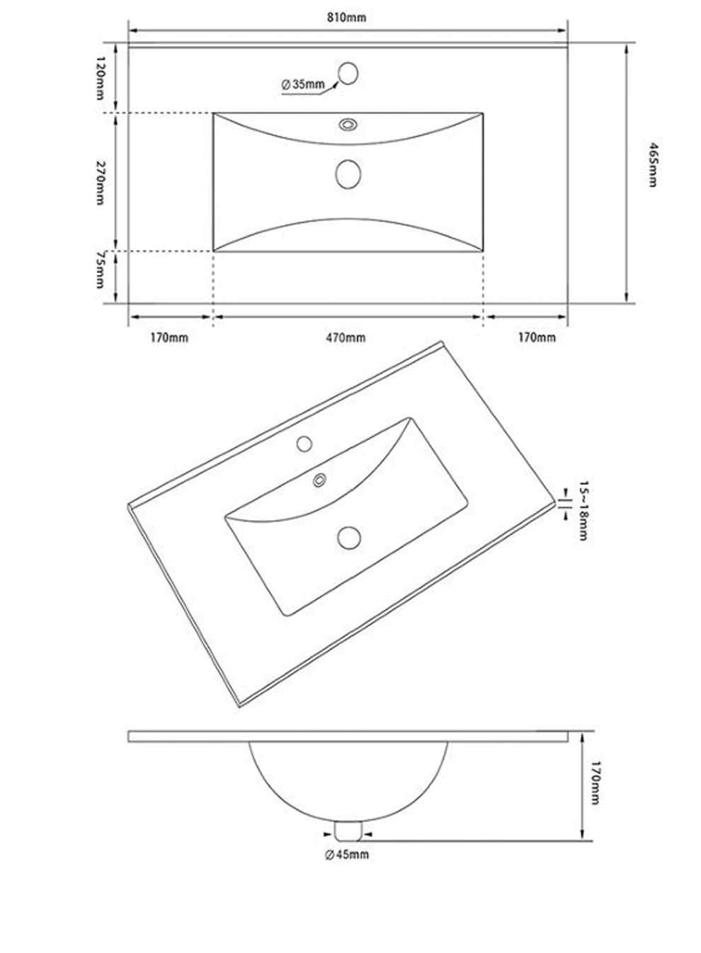 Kartell K-VIT Purity 800mm Floor Standing 2 Drawer Unit With Ceramic Basin- Gloss White (FUR045PU-FUR060PU)