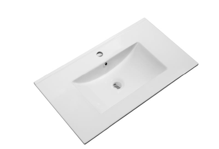 Kartell K-VIT Purity 800mm Floor Standing 2 Door Unit With Ceramic Basin - Storm Grey Gloss (FUR042PU-FUR060PU)