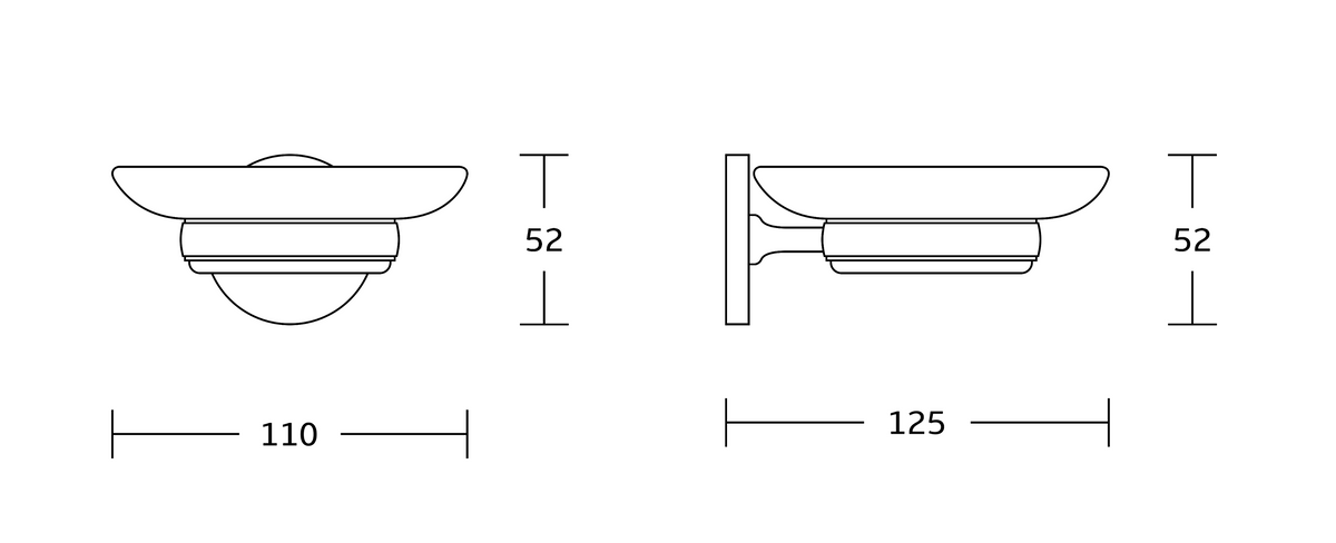 Kartell K-VIT Plan Soap Dish – Chrome (ACC123)