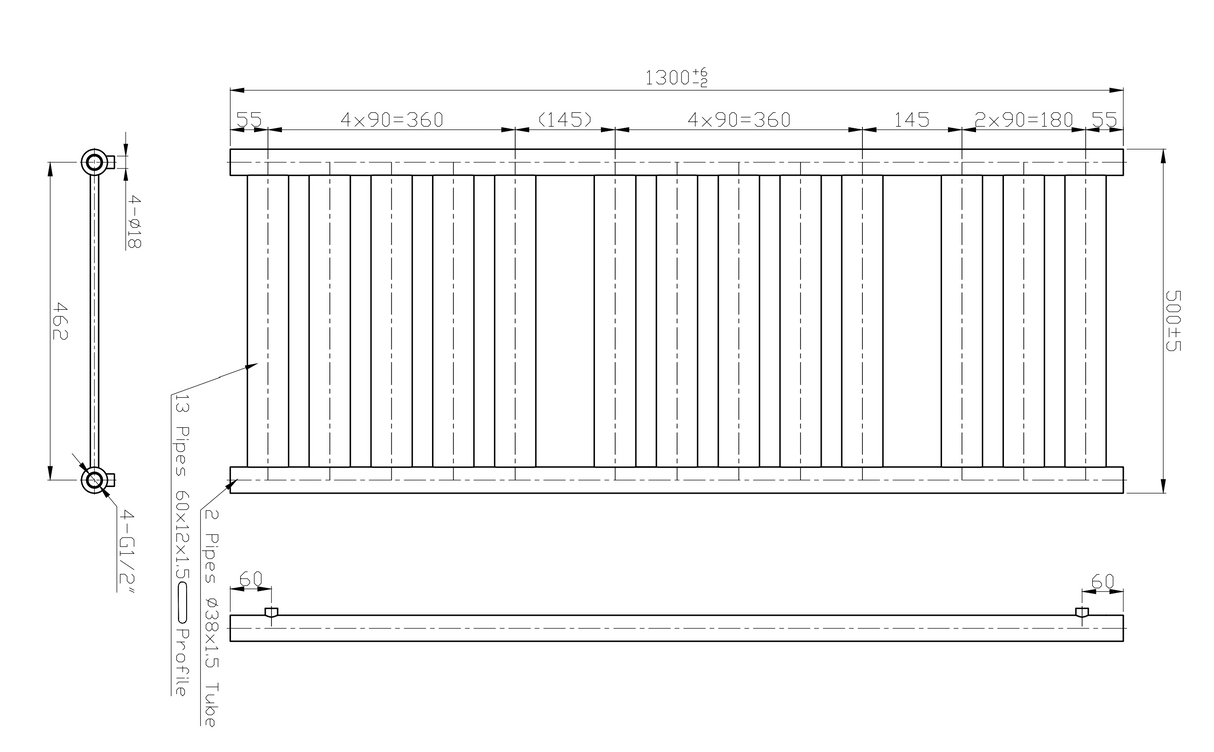 Kartell K-VIT Newark Designer Radiator Chrome (EWR)(EWR-1)