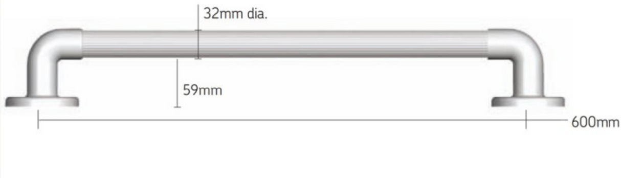 AKW 1400 Series Straight Grab Rail (All Sizes)
