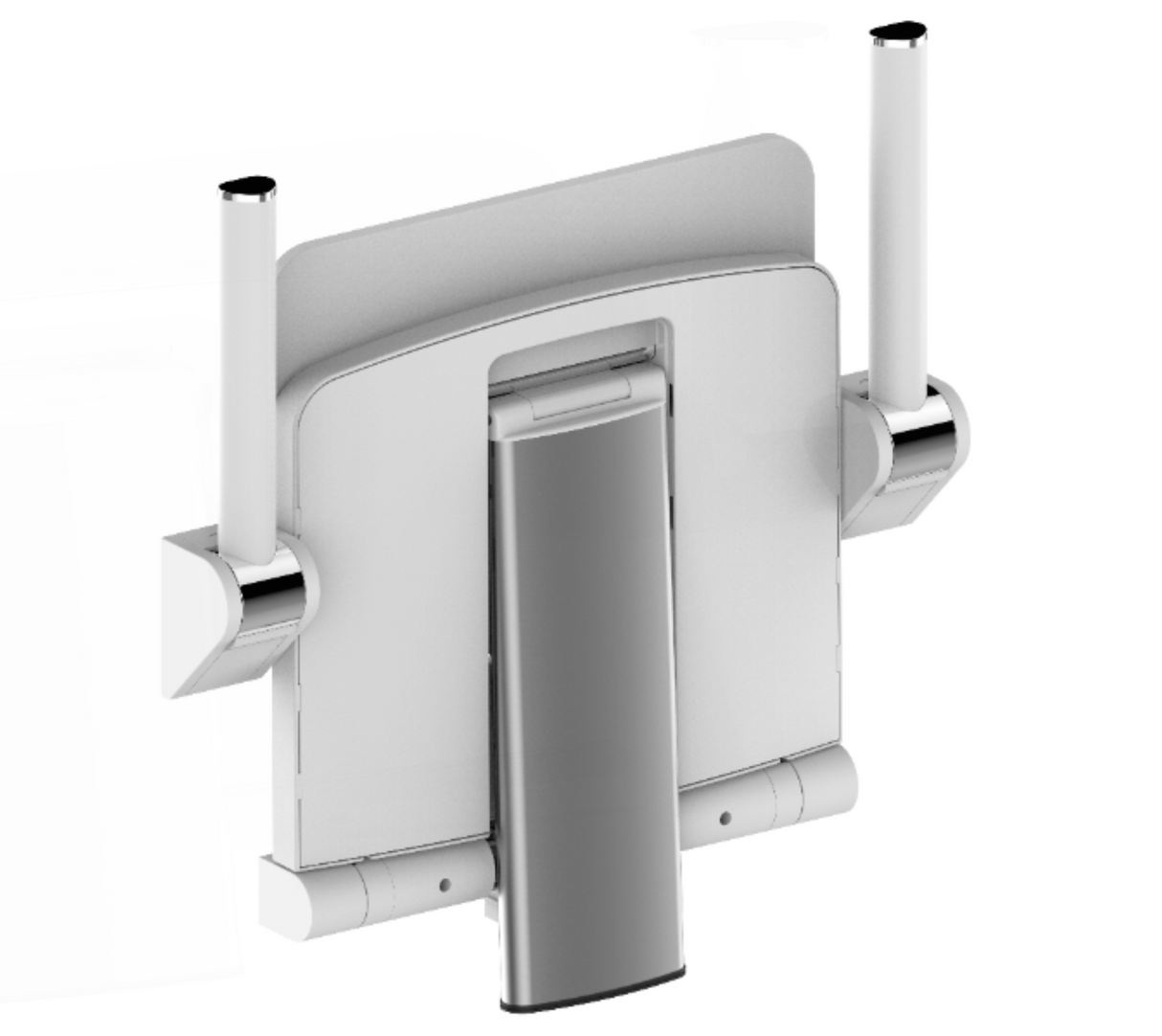 AKW Onyx Shower Seat with Back and Arms - White (02803WH-LS)