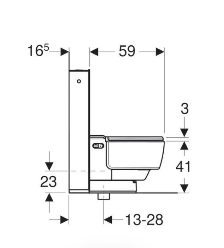 Geberit AquaClean Mera Floor Standing Wash & Dry Toilet (23864)