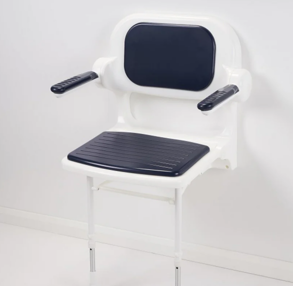 AKW 2000 Series Standard Fold Up Shower Seat Padded Dark Blue (02232P)