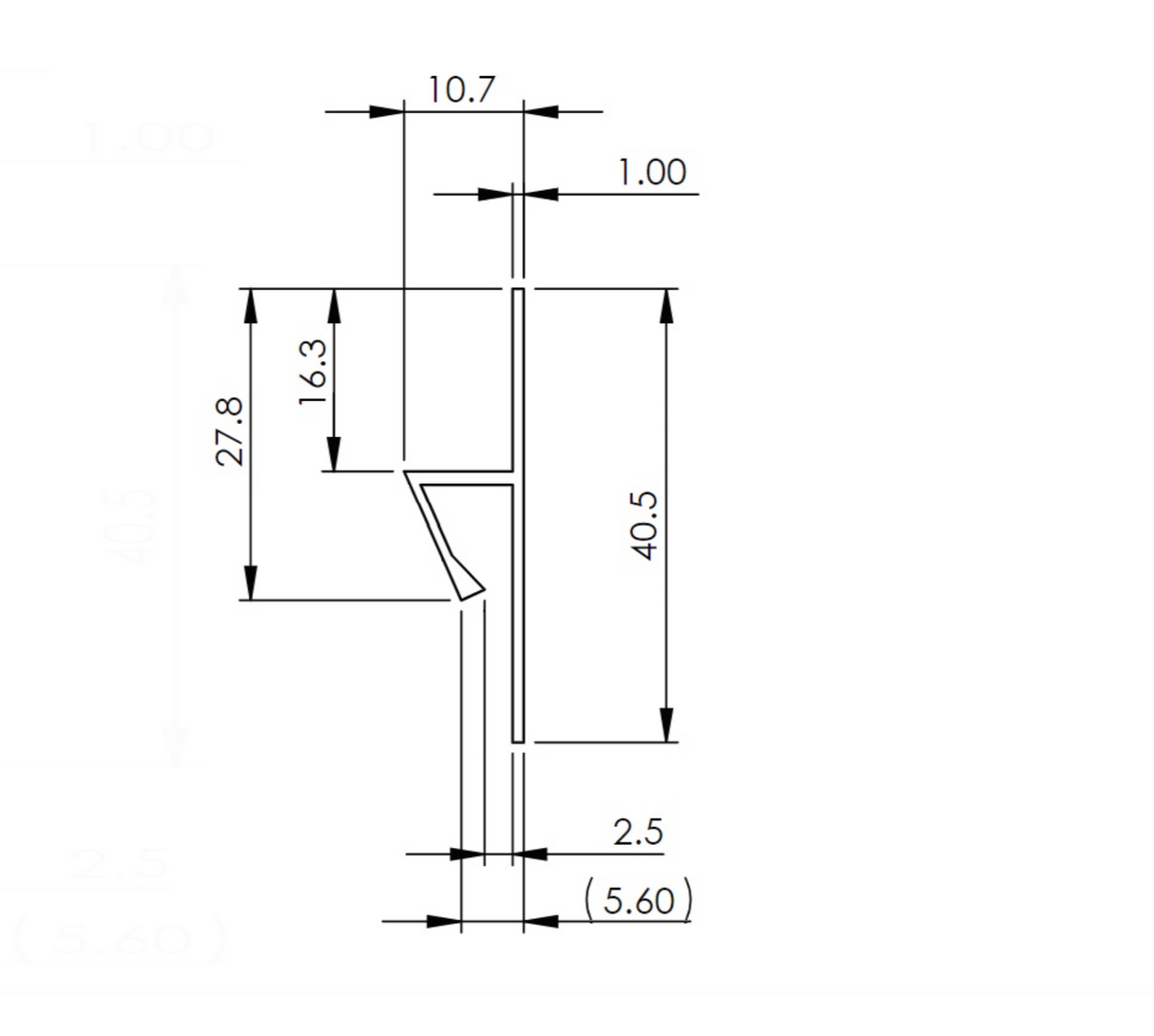 Tile to Vinyl Floor Transition Strip 3mtr (Pack of 10) (30073)