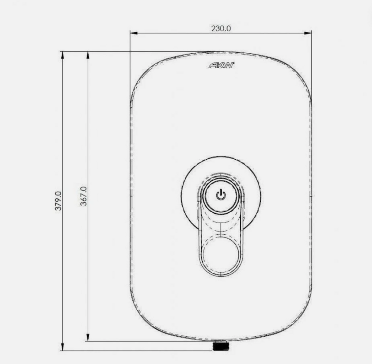 AKW SmartCare Lever Dark Blue 9.5kw with Care Accessory Kit (29091CGR-DB)