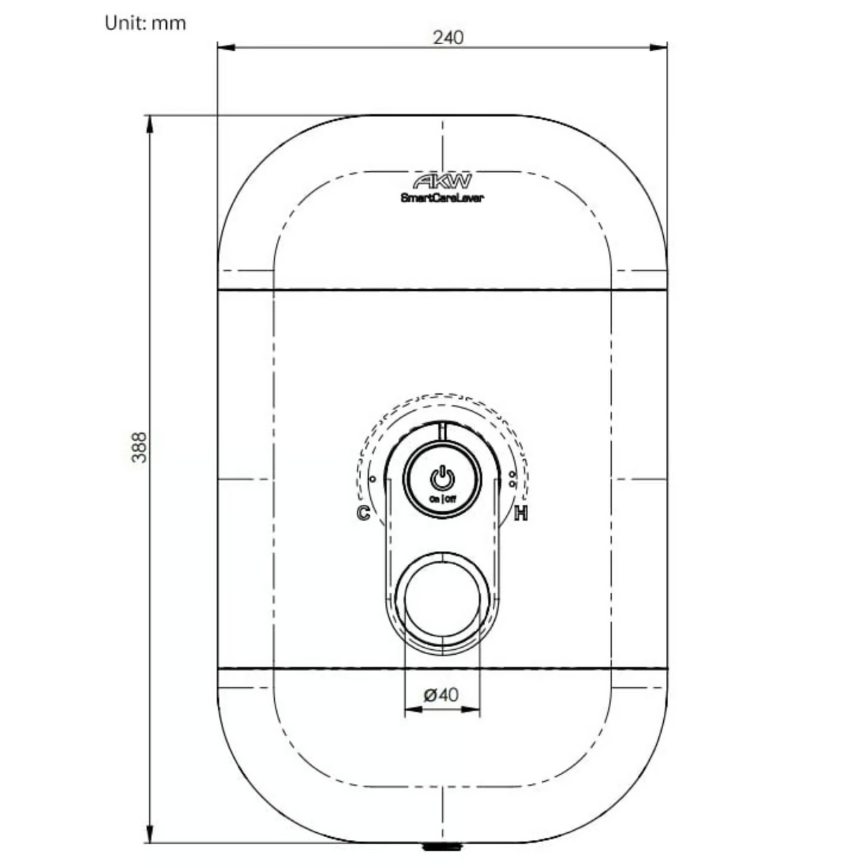 AKW SmartCare Lever 8.5kW and Chrome Care Kit (29090CH)