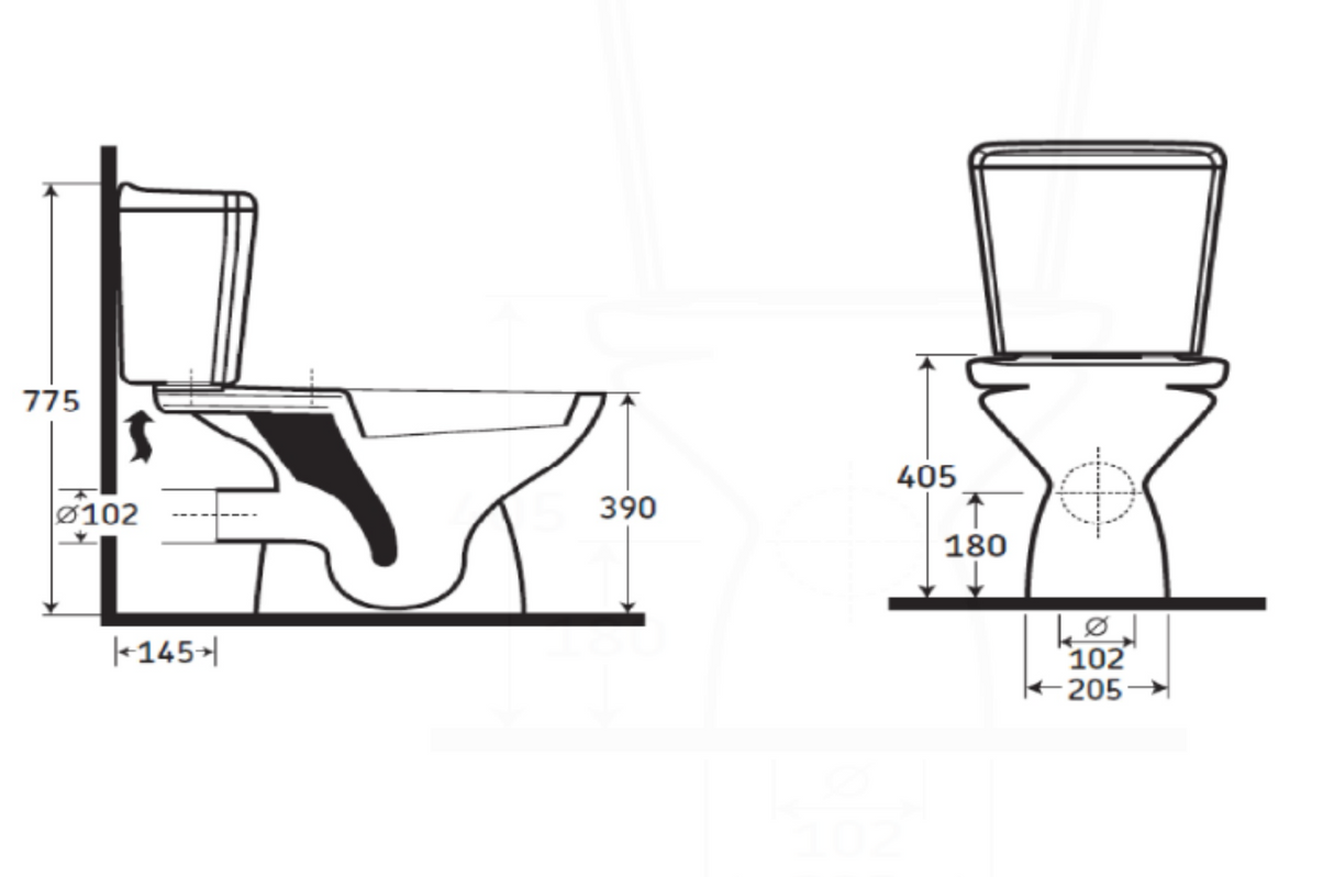 AKW Livenza Sanitaryware - Close Coupled WC (23501)
