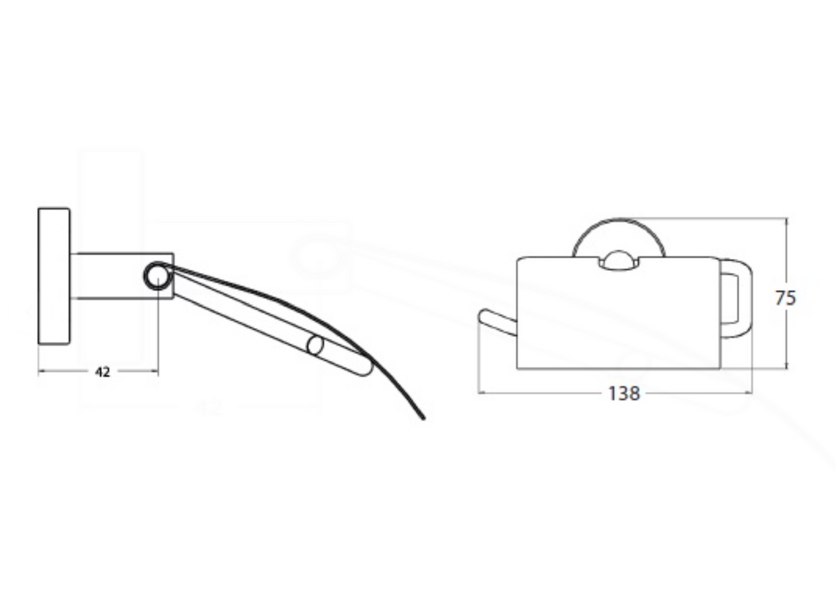 AKW Mars Toilet Roll Holder With Lid Silver (23672)