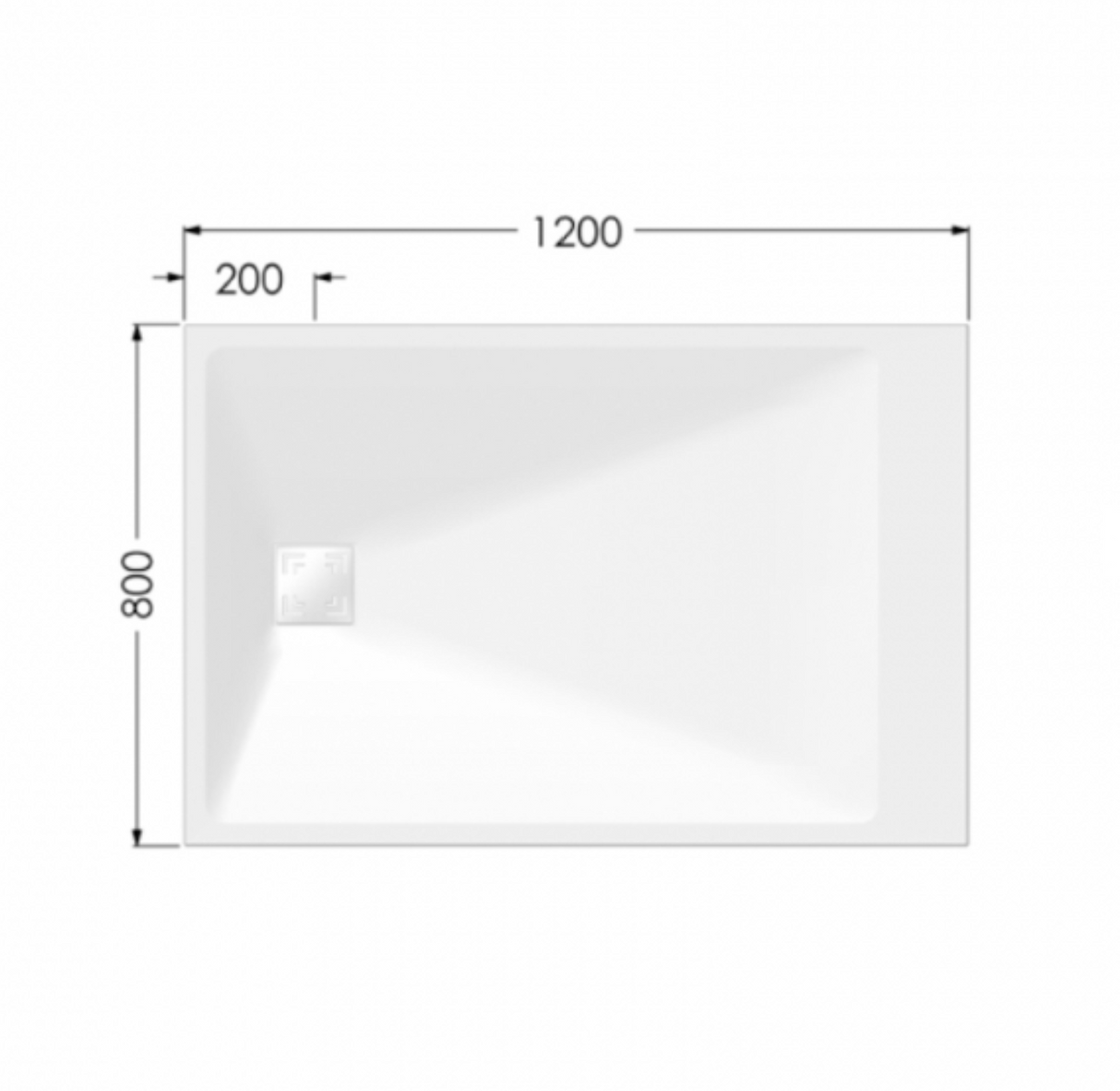 AKW Onyx Exclusif Shower Tray 1200x800mm White (12825WH)