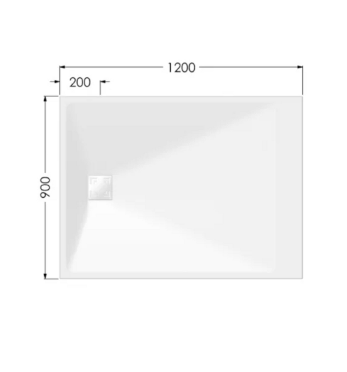 AKW Onyx Exclusif Shower Tray 1200x900mm White (12826WH)