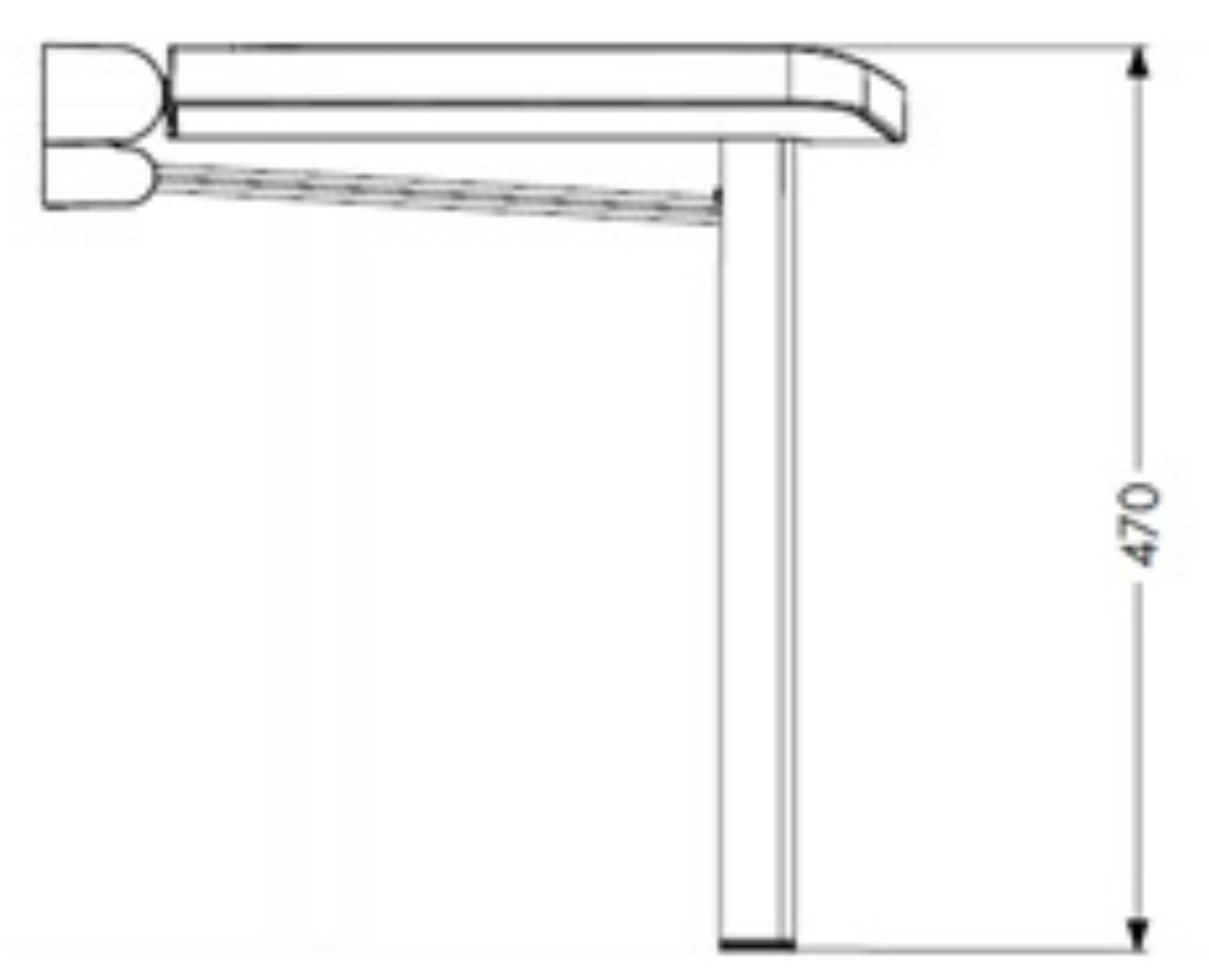 AKW Onyx Fold Up Shower Seat - Black (02801BK-LS)