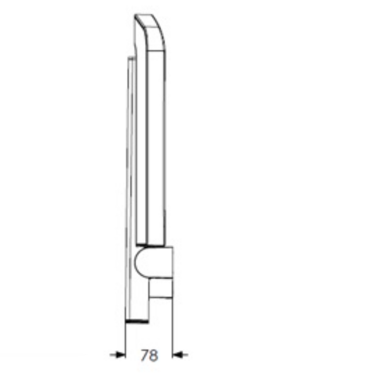 AKW Onyx Fold Up Shower Seat - Black (02801BK-LS)