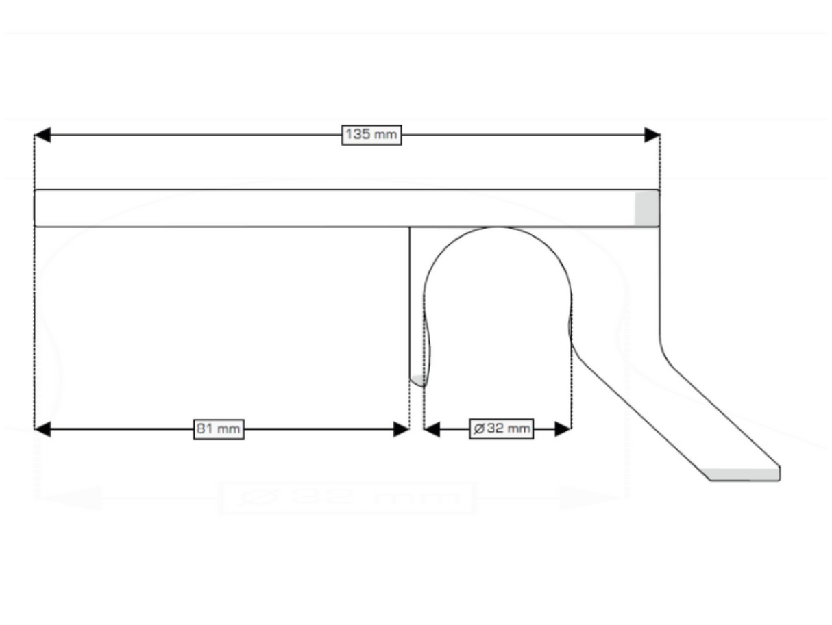 AKW Onyx Large Bathroom Shelf (23680)
