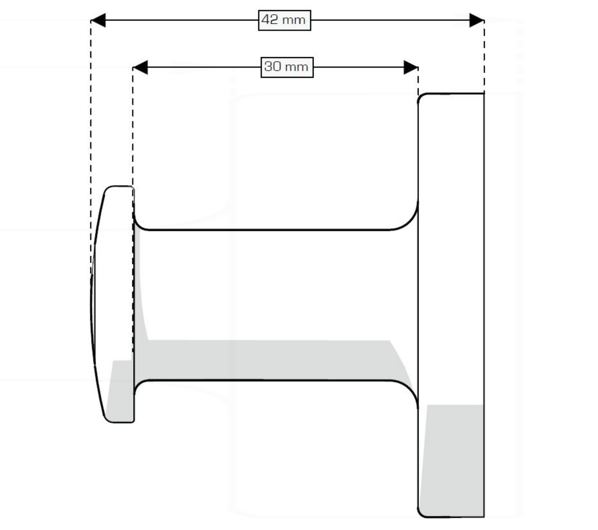 AKW Onyx Robe Hook Chrome (23690)