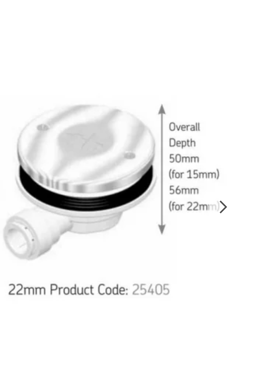 AKW PW50 22mm Pumped Waste For Shower Tray (25405)