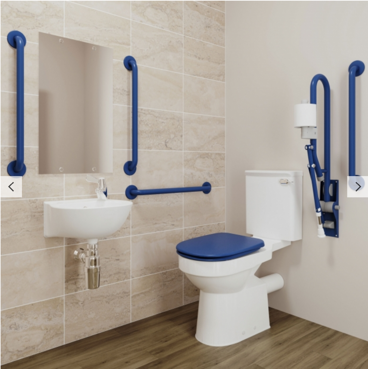 AKW Standard Close Coupled Doc M Pack Fluted Dark Blue (28312FDB)