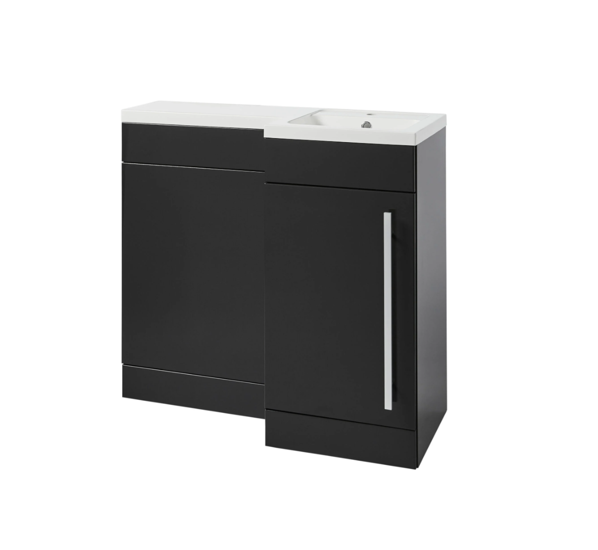 Kartell K-VIT Dove 900mm L-shaped furniture pack right hand in slate grey