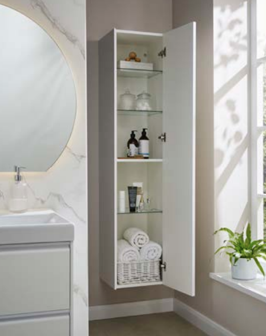 Kartell K-VIT Moon Wall Mounted Tall Unit- Matt White (MOONWMTU-W)