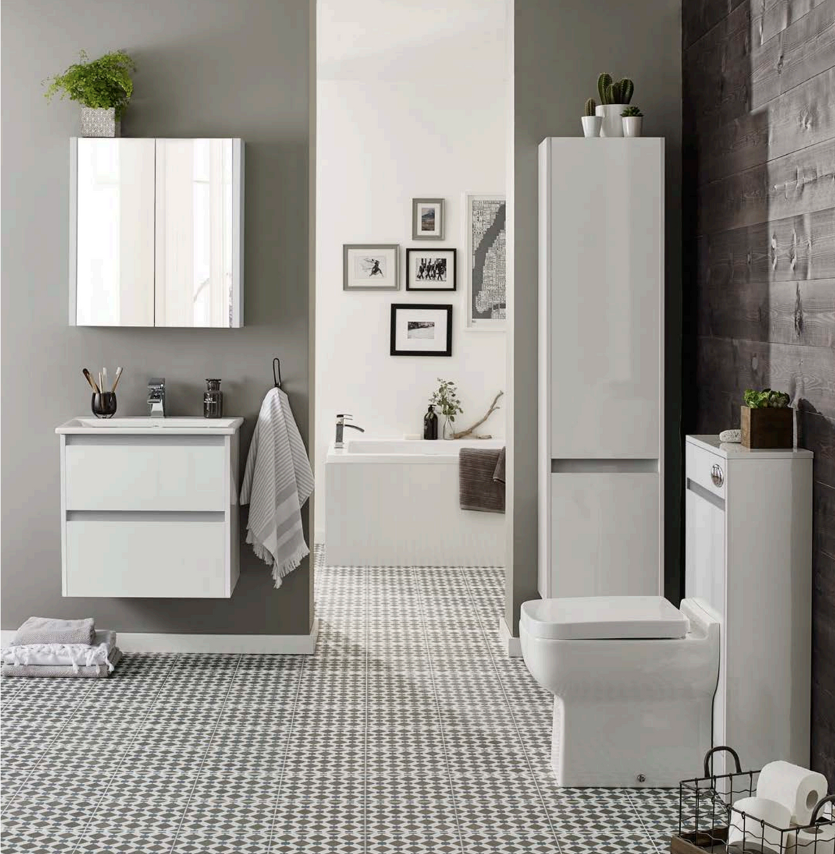 Kartell K-VIT Purity 600mm Mirror Cabinet - White Gloss (FUR110PU)