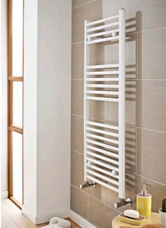 Kartell K-VIT K-Rail 22mm Straight Heated Towel Rail White