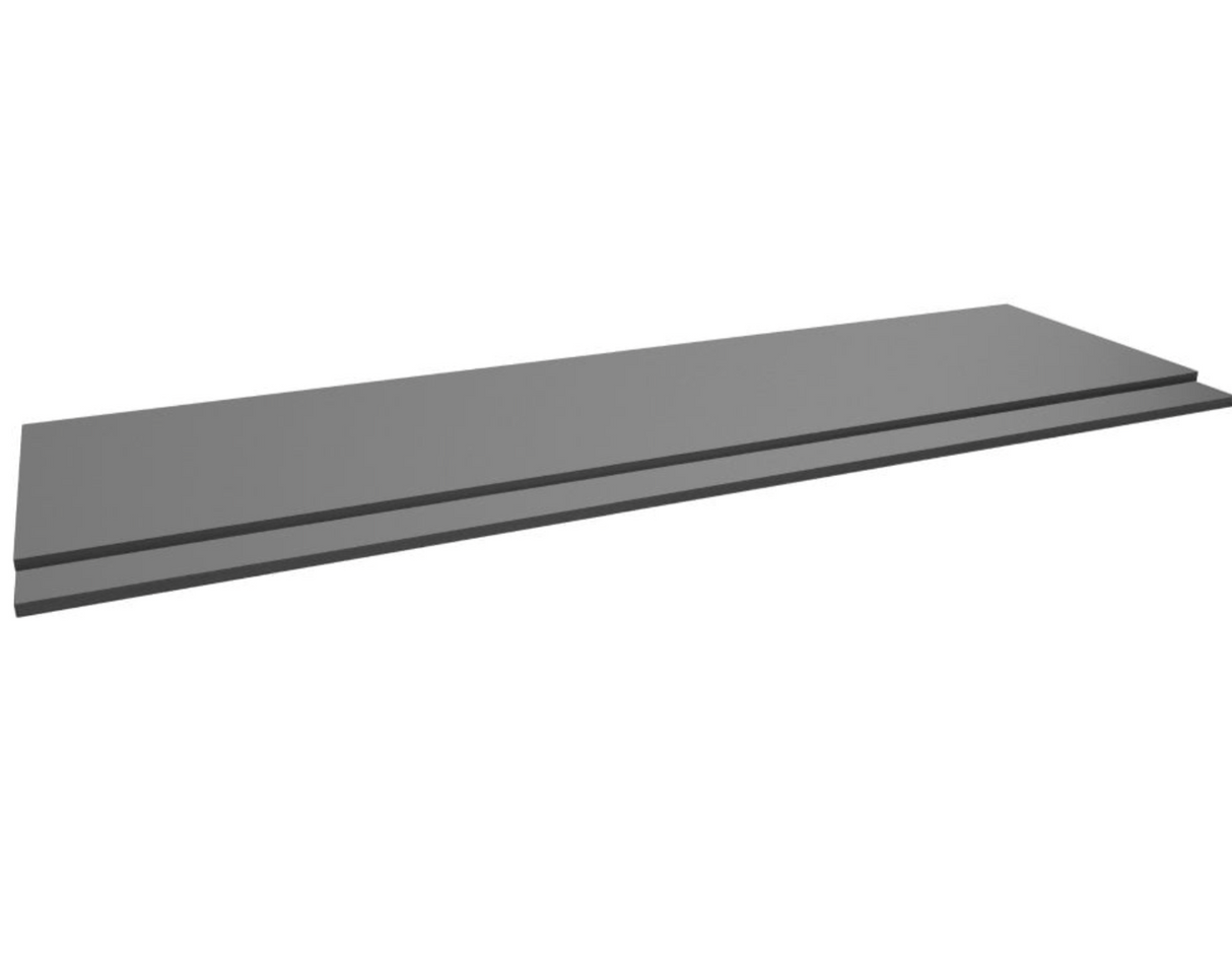 Kartell K-VIT Purity 2 Piece Front and End Bath Panels- Storm Grey Gloss (RBP1700FPSG)(RBP700EPSG)