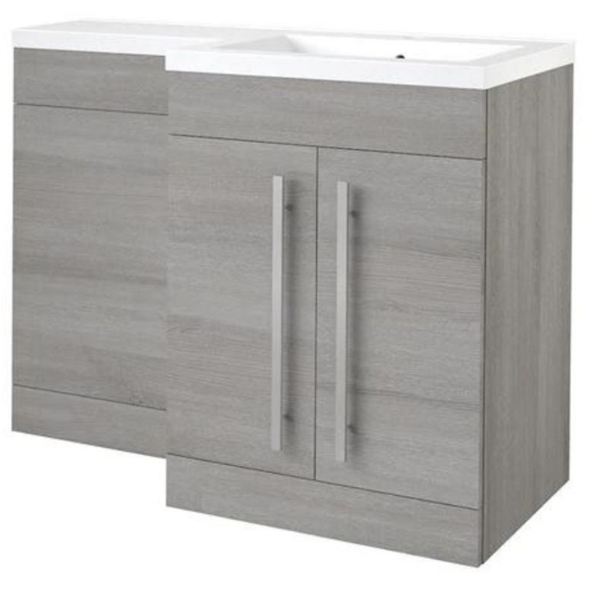 Kartell K-VIT Matrix 2 Door L-Shaped Furniture Pack 1100mm, Right Hand - Silver Oak