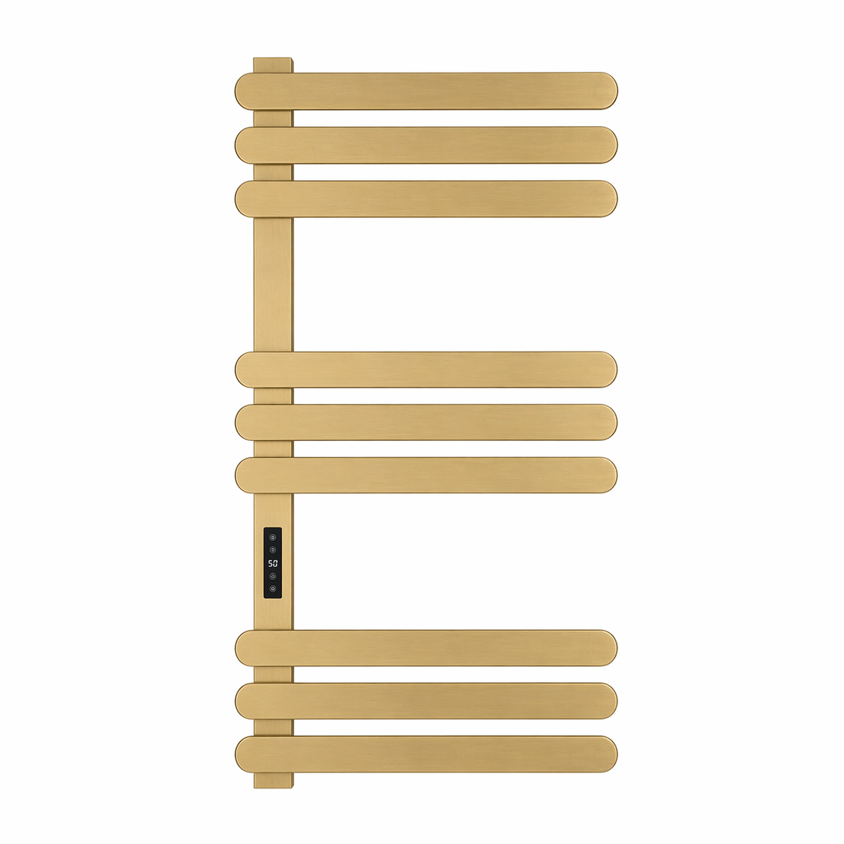 Kartell K-VIT Selecta brushed brass electric towel rail