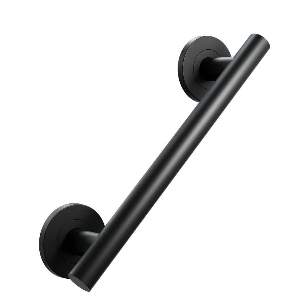 AKW 1200 Series Straight Stainless Steel Grab Rail – Satin or Matt Black, Choice of Length, photo 2