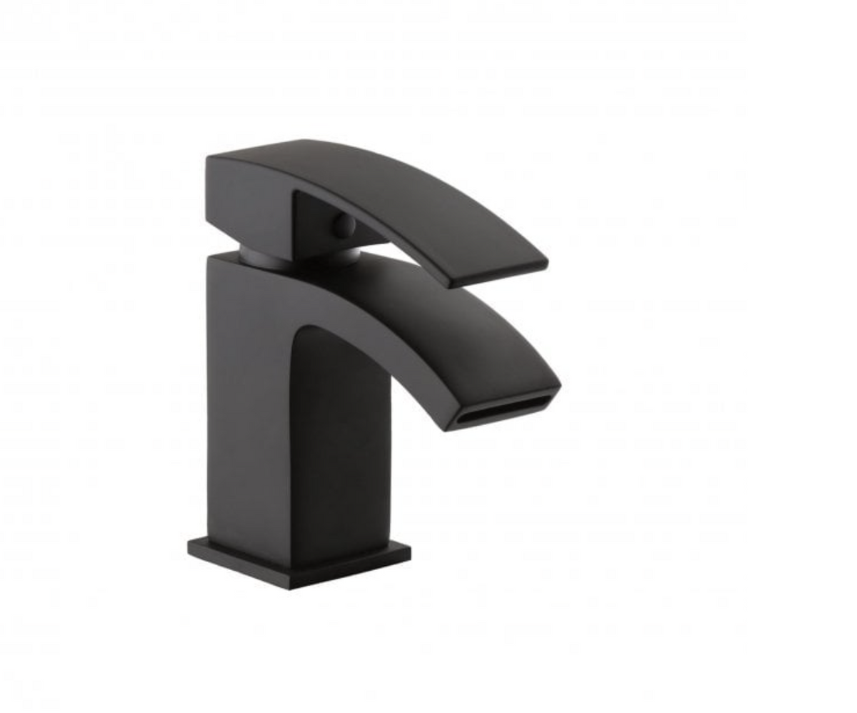 Kartell K-VIT Fiuto Nero Mono Basin Mixer with Click Waste – Matt Black (TAP007FIJ)