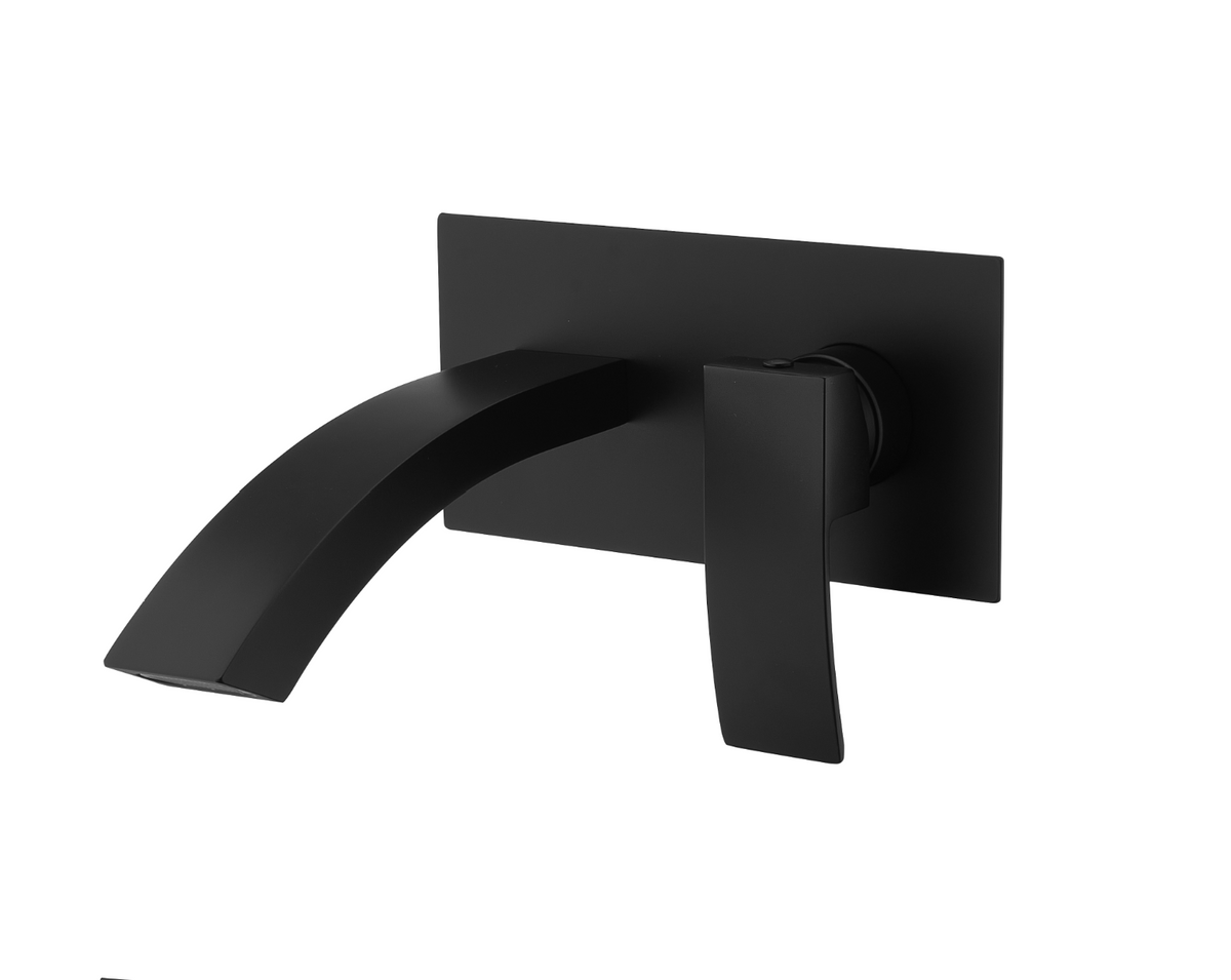 Kartell K-VIT Fiuto Nero Wall Mounted Basin Mixer – Matt Black (TAP123FI)