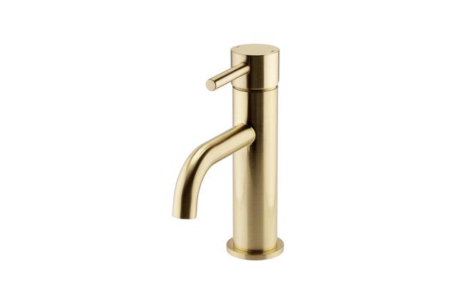 Kartell K-VIT Ottone Mono Basin Mixer with Click Waste – Brushed Brass (TAP421OT)