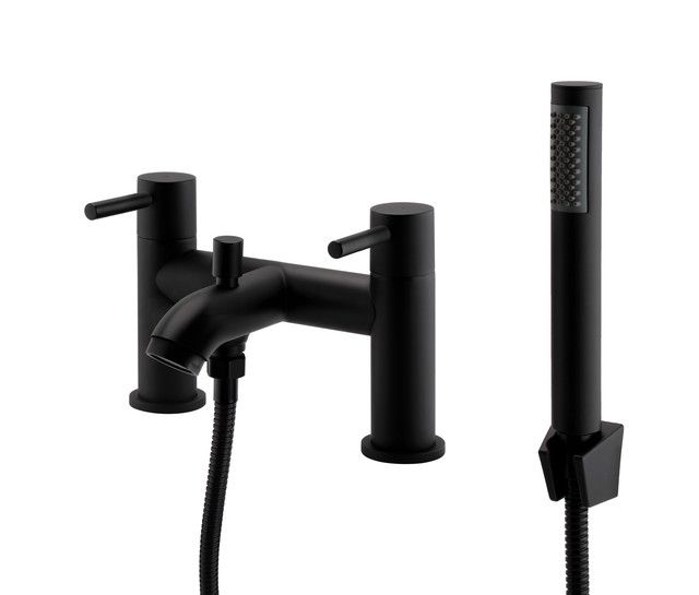 Kartell K-VIT Nero Round Bath Shower Mixer – Matt Black (TAP410NR)