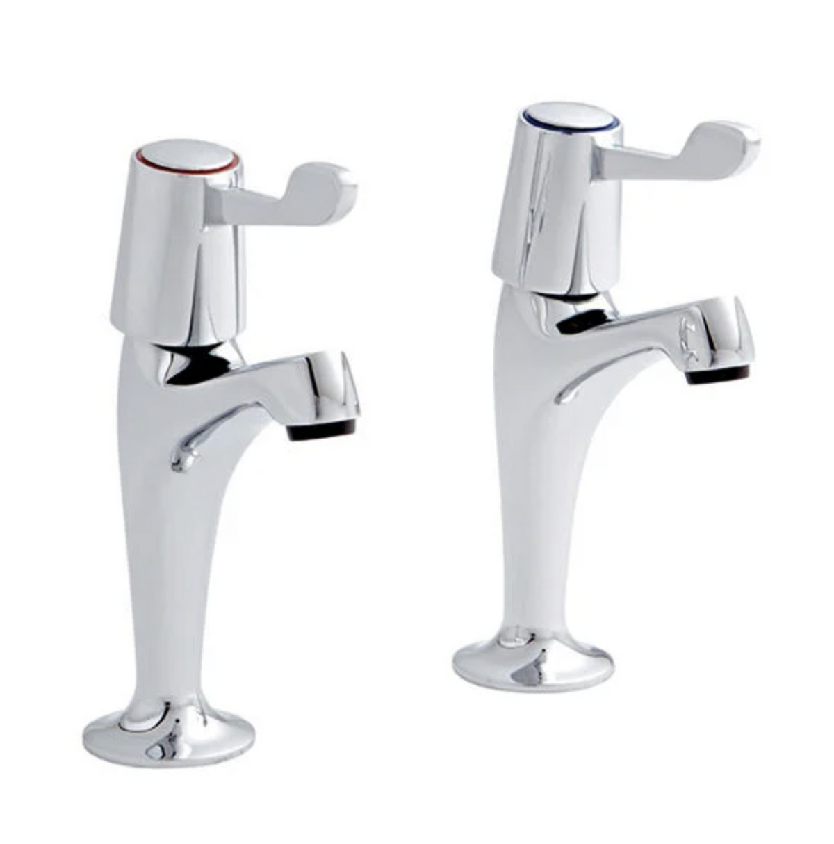 Kartell K-VIT Leva Pair of High Neck Kitchen Sink Taps – Chrome (TAP172LE)