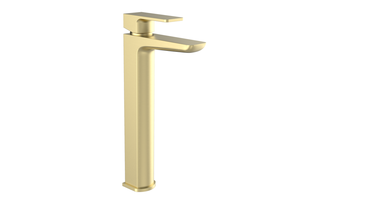 Kartell K-VIT Kolt Hi-Rise Mono Basin Mixer Brushed Brass (TAP321KBB)