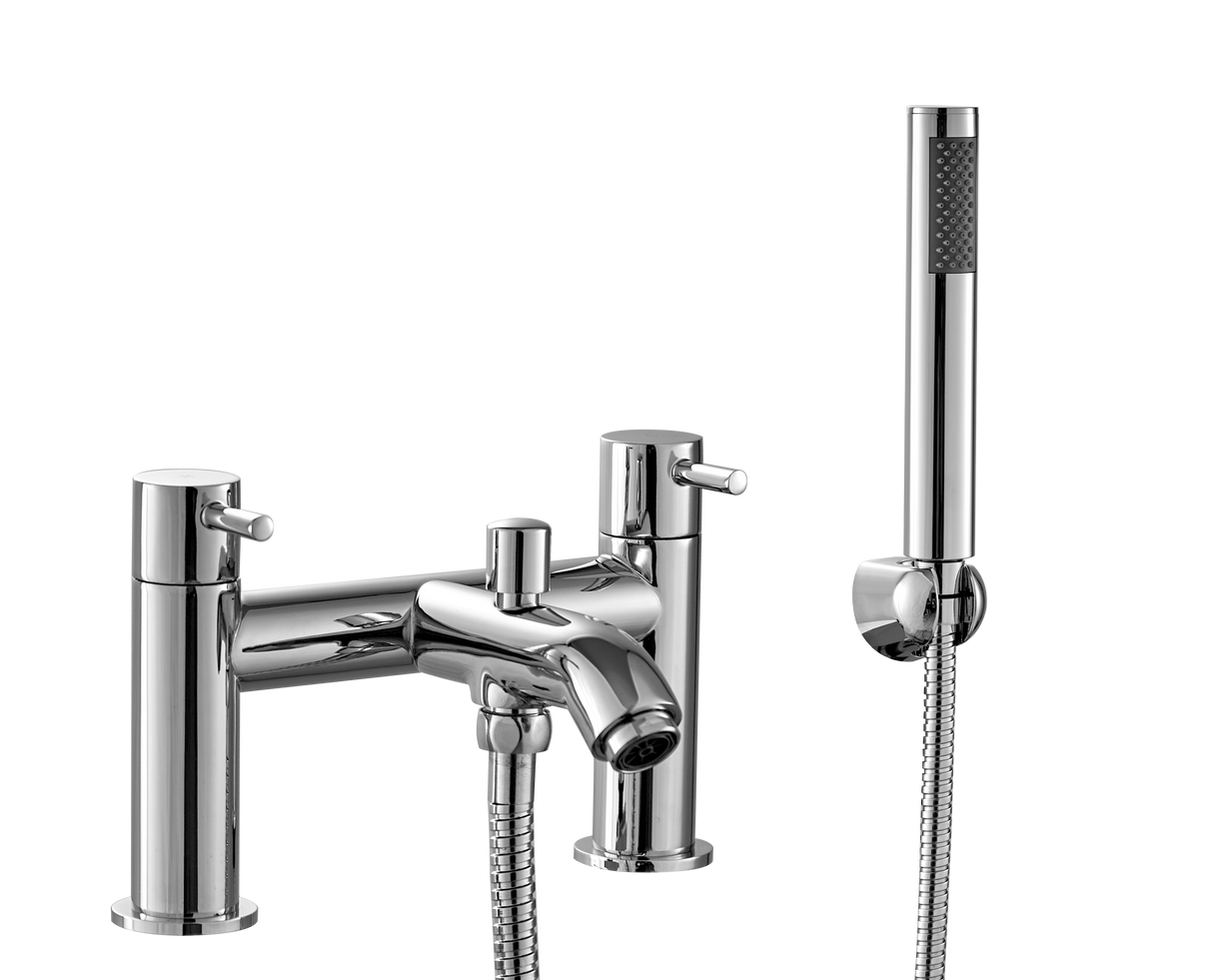 Kartell K-VIT Kore bath shower mixer in polished chrome with handset