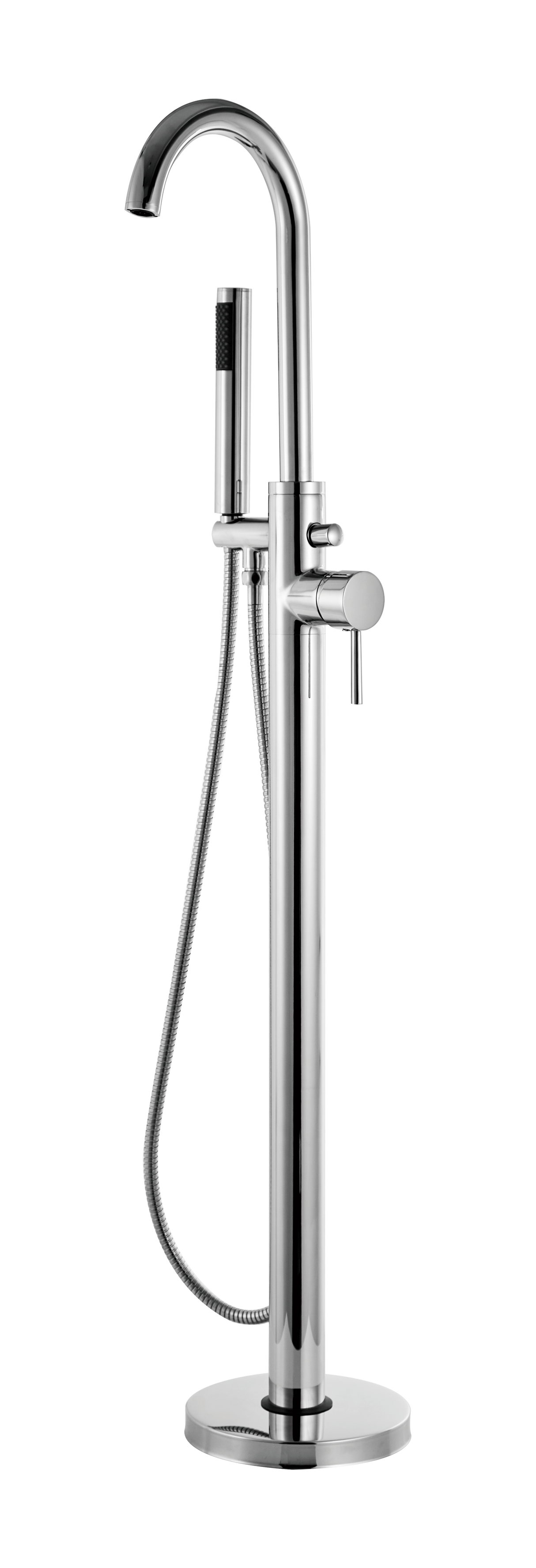 Kartell K-VIT Kore freestanding bath shower mixer in polished chrome