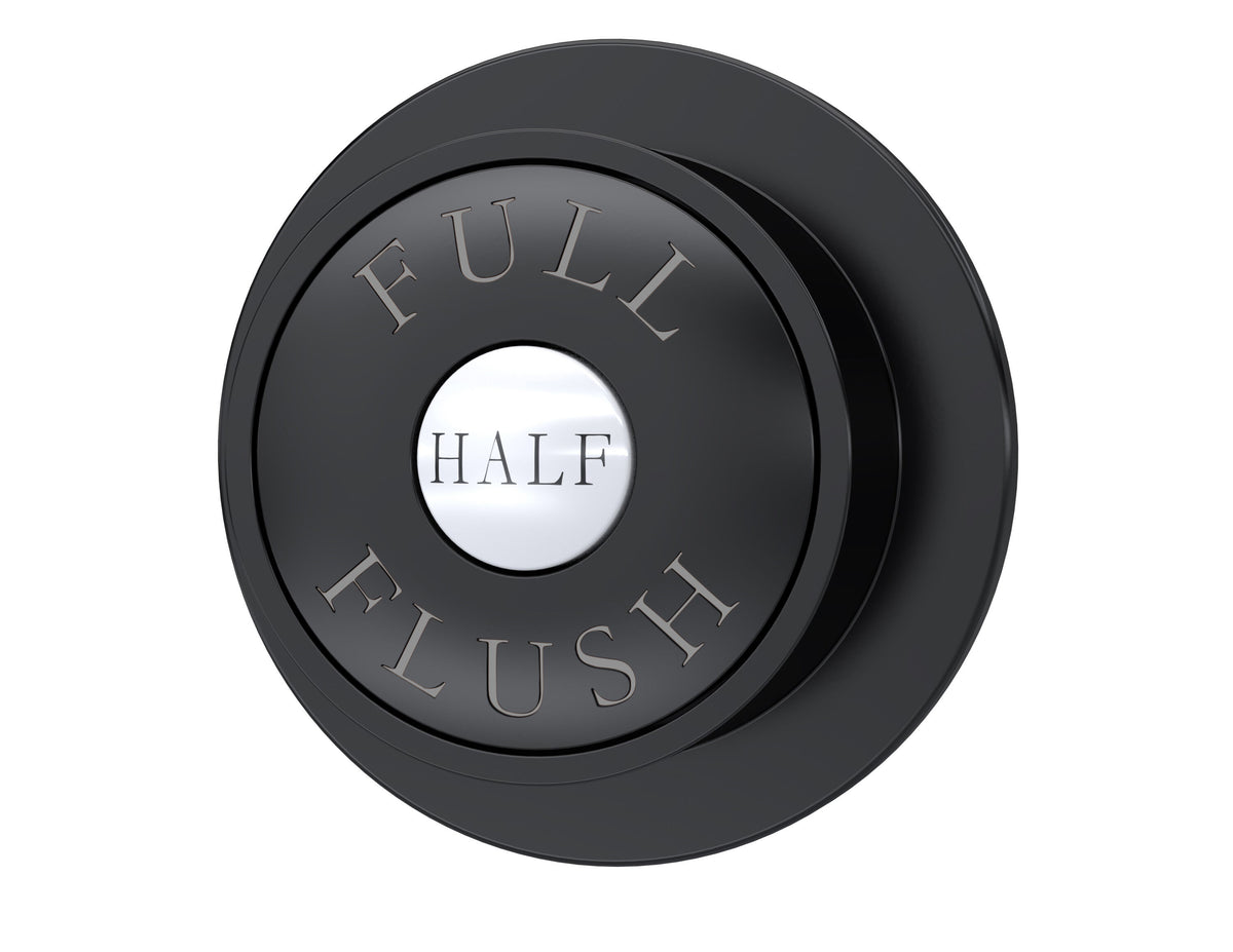 Nuie Traditional Dual Flush Push Button – Chrome, Black or Brushed Brass, photo 2