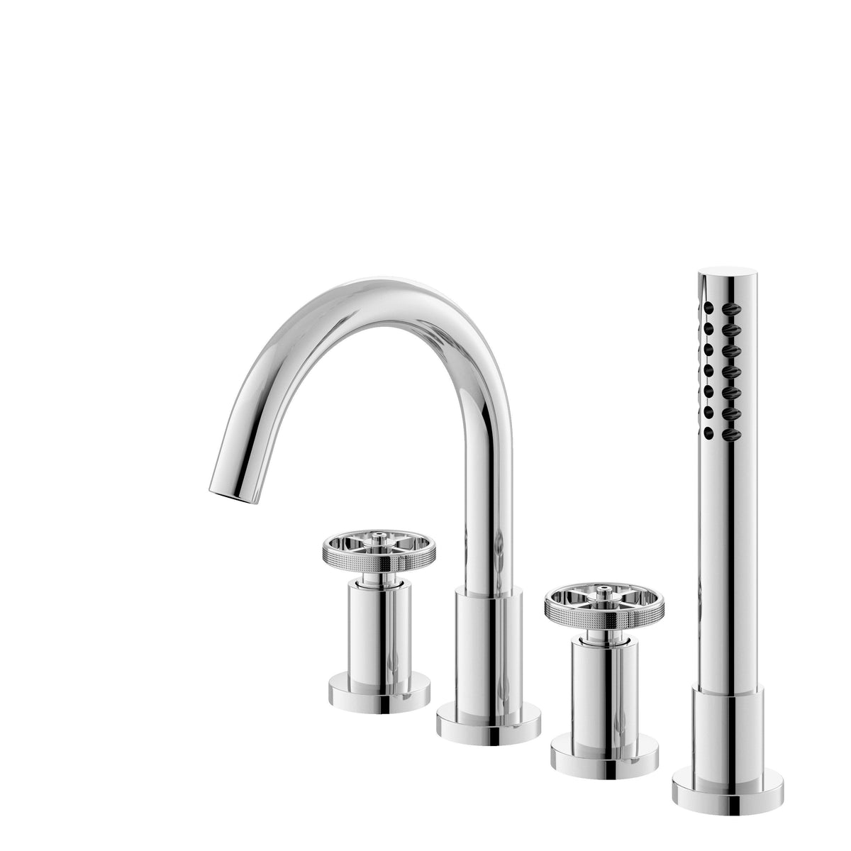 Nuie Revolution 4 Tap Hole Bath Shower Mixer – Chrome