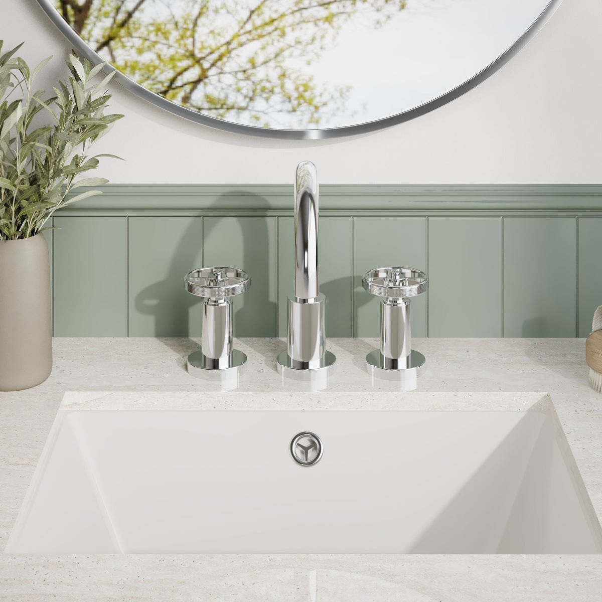 Nuie Revolution 3 Tap Hole Basin Mixer With Pop Up Waste – Chrome