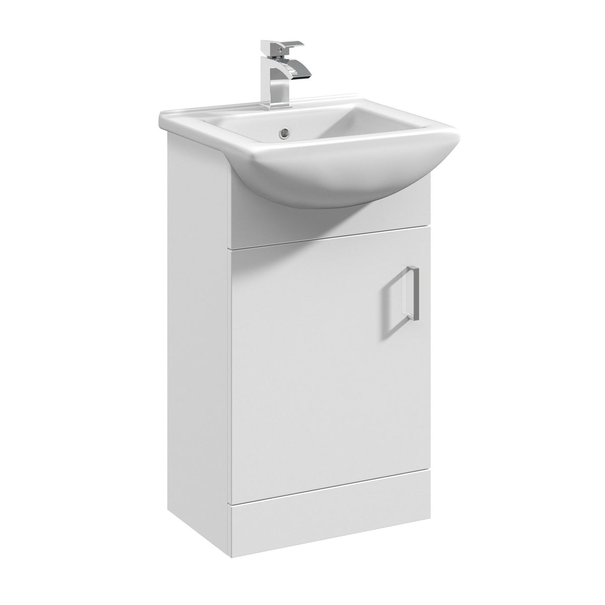 Nuie Mayford 1 Door Floor Standing Compact Vanity Unit With Basin – 400mm, 450mm & 500mm, photo 3