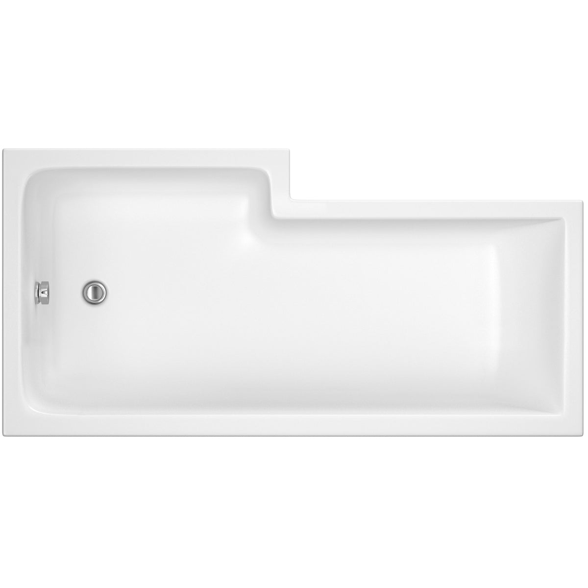 Nuie Square Shower Bath With Legs – 1500mm, 1600mm & 1700mm, photo 3