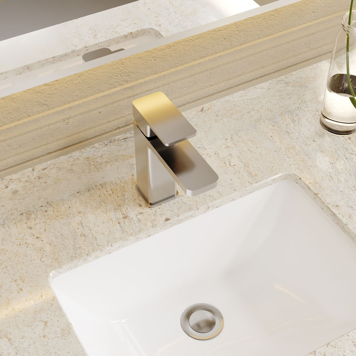 Nuie Windon Eco Mono Basin Mixer With Push Button Waste – Chrome, photo 4