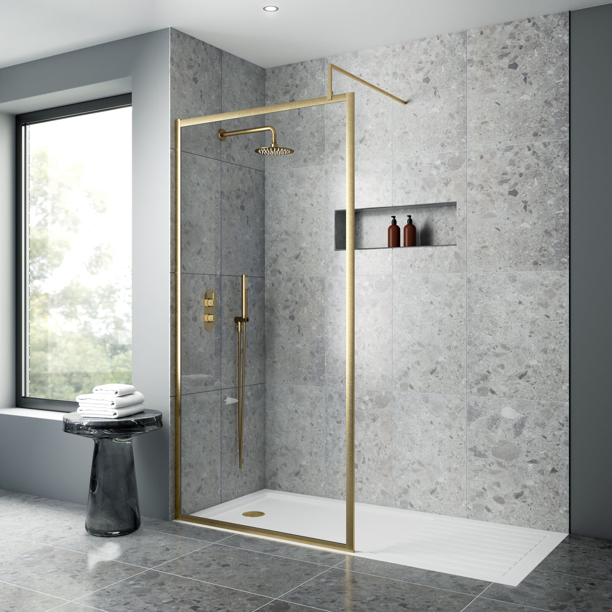 Nuie Outer Frame Wetroom Screen – 700mm, 760mm, 800mm, 900mm, 1000mm, 1100mm, 1200mm & 1400mm